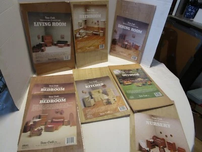 Lote de 8 kits de muebles miniatura para casa de muñecas de Dura-Craft años 80 nuevo de stock Foto 1 de 4