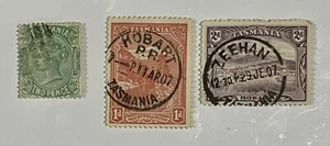 Tasmania Vintage 1907 Queen Victoria Postage Stamps Mix Lot NY-774 - Picture 1 of 1