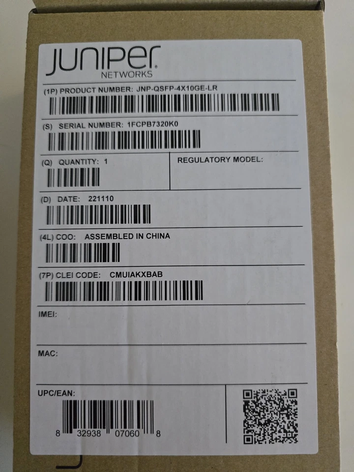 LOT of  2pcs  JUNIPER QSFP-4x10GE-LR - Image 1 of 1