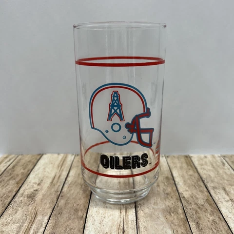 Vintage NFL Collectible ~ 1988 Houston Oilers Mobil Drinking Glass Cover