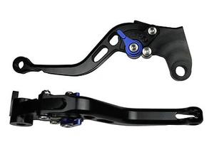 BLACK BLUE SHORT MOTORCYCLE CLUTCH BRAKE LEVERS for DUCATI DIAVEL CARBON 11-14 - Picture 1 of 7