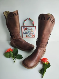 Dr Doc Martens 3B28 wedge brown mid calf leather boots UK 6.5 EU 40 US 8.5 - Picture 1 of 11