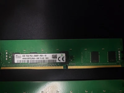 SK Hynix 8GB DDR4 2933 Server RDIMM RAM 1Rx8 PC4-23400 HMA81GR7CJR8N-WM 288pin - Image 1 of 2