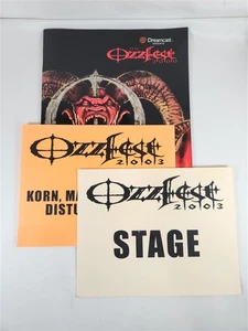 Programa de gira Ozzy Osbourne Ozzfest 2000 con tarjetas Disturbed Godsmack Static X + - Imagen 1 de 14