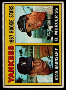 1967 Topps Bobby Murcer #93 Rookie Card VG Crease New York Yankees Vintage B3038 - Bild 1 von 2