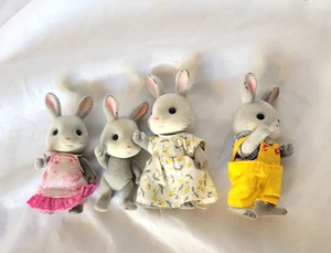 Calico Critters Sylvanian Families Pensionato Coda di Cotone Grigio Coniglietto Famiglia - Foto 1 di 15