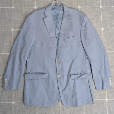 Abrigo Blazer Deportivo Lauren Ralph Lauren Lino Para Hombres 40R Azul Chaqueta Preppy Yacht Foto 1 de 4