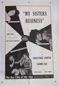 Original Movie Poster from X-Rated 1970 Lesbian movie "My Sisters Business" - Picture 1 of 1