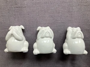 3 Stück Deko Bulldoggen, weiß - Bild 1 von 6