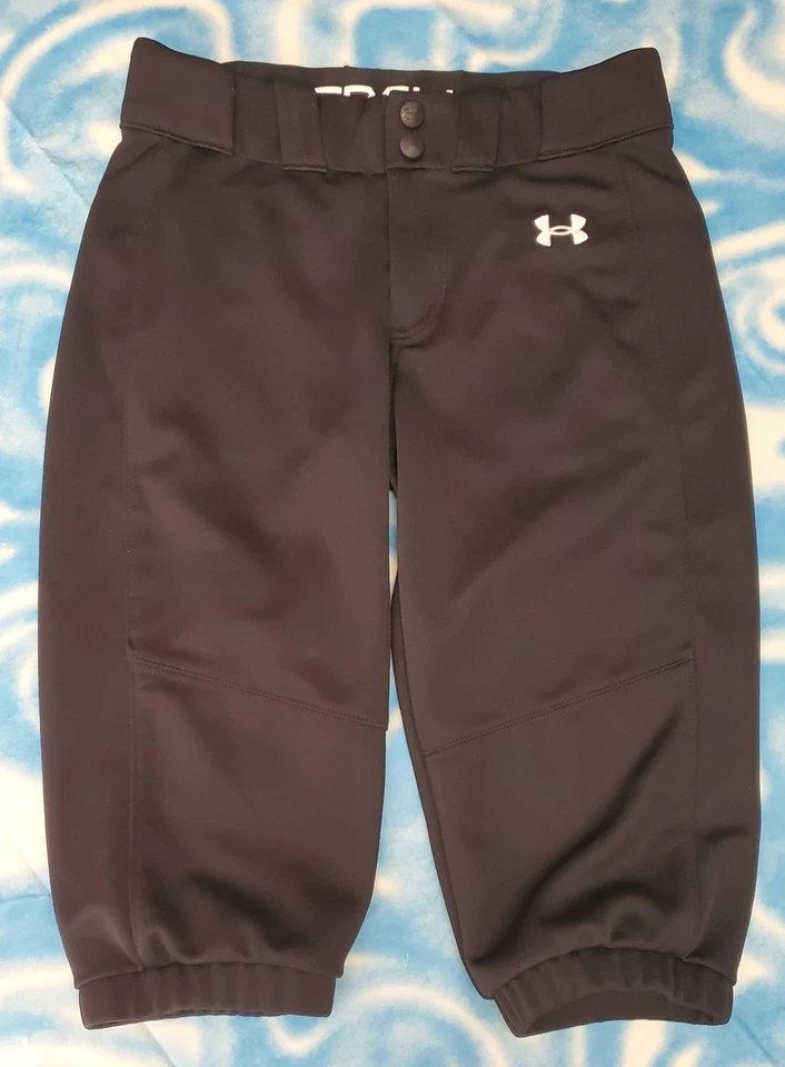 Under Armour Black Short Softball Pants Youth Medium Girls New Without Tags - Image 1 of 4