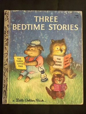 Vintage A Little Golden Book Three Bedtime Stories .89 311-33 1982 #5482 - Image 1 of 4