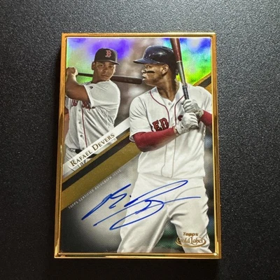 2019 Topps Gold Label Rafael Devers #GLA-RD Gold Framed Auto RED SOX - Image 1 of 4