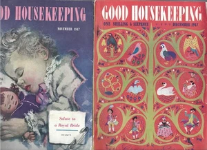GOOD HOUSEKEEPING Nov & Dec 1947 Vintage Magazine Mid Century Home Fashion Food - Picture 1 of 1