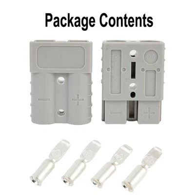 Muletto Batteria Connettore 1 Paio 2 Punti 48x37mmx16mm 50A 600V Rame Argento - Immagine 1 di 4