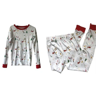 Kids Lake Christmas Pajama Set Size 10 Nutcracker Reindeer Print Long Sleeve - Image 1 of 4