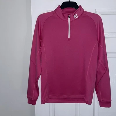 FootJoy Men's Golf Performance 1/4 Zip Pullover Pink medium   - Image 1 of 4