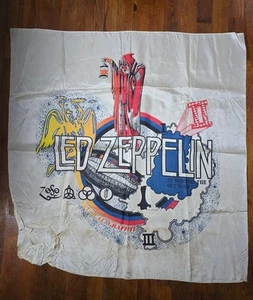 Vintage Led Zeppelin Wall Tapestry Silky Physical Graffiti I II II 44" x 46 " - Picture 1 of 15