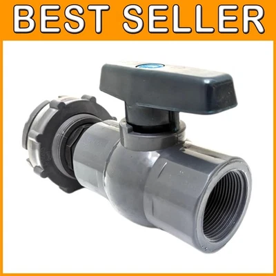 1.5" PVC Ball Valve Spigot for Rainwater Harvesting - Image 1 of 4