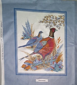 Cranston ~ "Spiel Vögel Bilderbuch" ~ "Fasan" ~ Baumwollstoff ~ 10,25"x15,25" - Bild 1 von 5