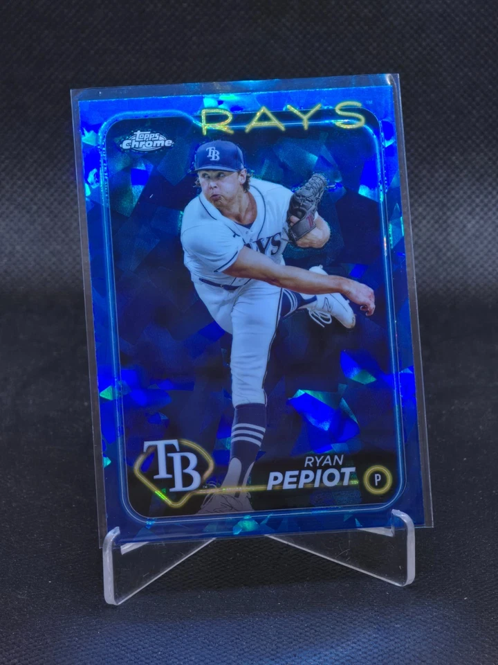 2024 Topps Chrome Sapphire Ryan Pepiot Tampa Bay Rays #411 - Image 1 of 2
