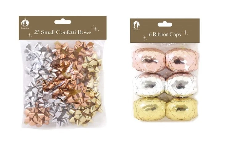 18 X Hand Crafted 3d Christmas Gift Tags 20 Red Bows & 2 Ribbon Cops Wrapping