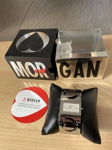 Morgan Ladies Stainless Steel Wristwatch Bracelet with Heart Design Boxed - Picture 1 of 10