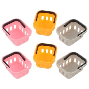  6 Stück Einkaufskorb für Puppenhaus - Miniatur Einkaufskorb Puppenstube Küche - Bild 1 von 12