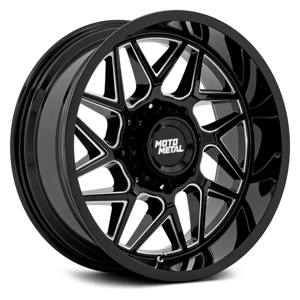 Moto Metal MO812 TURBINE Wheel 20x9 (20, 8x165.1, 125.1) Black Single Rim Foto 1 de 3