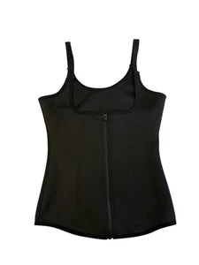 Camiseta sin mangas modeladora de corsé entrenador de cintura con correas ajustables negra, talla XL - Imagen 1 de 6