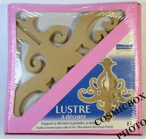 LUSTRE à suspendre bois décorer peindre vernir mécanisme électrique fourni NEUF - Imagen 1 de 3