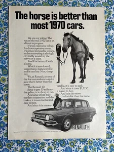 Vintage 1969 Print Ad Features The 1970 Renault 10 - Picture 1 of 5