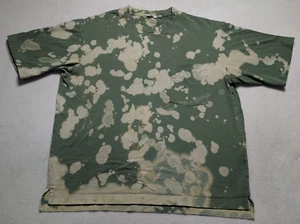 Uniqlo U Bleach Tie-Dye T-Shirt Medium Green Pocket Distressed One of a Kind Tee - Bild 1 von 7