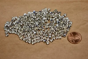 VINTAGE RHINESTONE TINY SEW ON CRYSTAL CLEAR ROSES MONTEES most 4mm LOT of 250+ - Picture 1 of 1