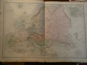 CARTE issue atlas 1878 Drioux Leroy Europe - Picture 1 of 1