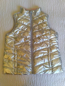 Wonder Nation Reversible Silver Puffy Vest Girl's sz. 7/8 Astronaut Gear - Picture 1 of 8