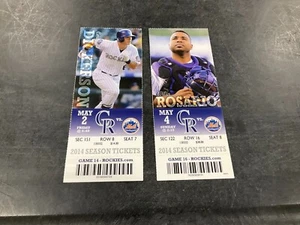 Rockies 2014 Ticket Stub 5/2/14-5/4/14 vs Mets - Imagen 1 de 3