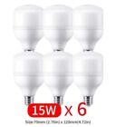 6pcs LED Big Bulbs E27 Screw 15Watt High Powered Light COOL WHITE (Pack Of 6)