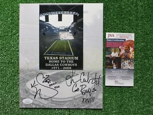 KEVIN WILLIAMS & LINCOLN COLEMAN DALLAS COWBOYS SIGNED Texas Stadium PHOTO JSA - Picture 1 of 4