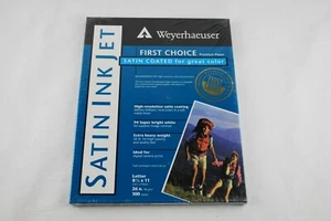 Weyerhaeuser First Choice Satin Coated Photo Paper For Great Color 100 Sheet Pac - Picture 1 of 6