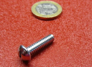 Rundkopf Zink Stahl Schlitz Maschinenschraube 10-24 x 3/4" Länge 200 Stück - Bild 1 von 8