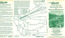 1980 Glacier National Park Montana Waterton Lakes Canada lodge motel brochure