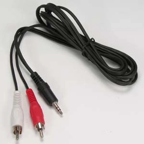 6FT 3.5mm Stereo Male Plug to Dual RCA Male Plugs Audio Splitter Y Adapter Cable - Изображение 1 из 1
