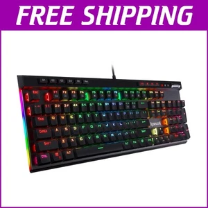 Compact RGB LED Gaming Keyboard with Macro Keys & Hot-Swappable Brown Switches - Picture 1 of 11