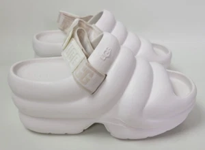 Sandalias Ugg Aww Yeah Slide blancas brillantes para mujer 10 - Imagen 1 de 11
