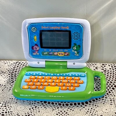 Leap Frog LeapTop Touch Green Laptop Tablet 2-in-1 Preschool Learning Toy - Image 1 of 4