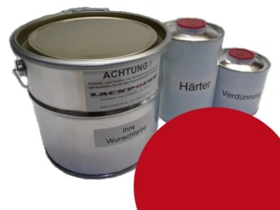 LACKPOINT Set 1 litro vernice auto 2K adatta per VW LA3A rosso marziano auto d'epoca colore rosso no wa