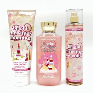 Bath & Body Works Bright Christmas Morning Cream, Shower Gel & Mist 3-Pcs Bundle - Picture 1 of 2