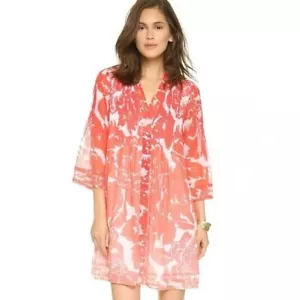 DVF Diane Von Furstenberg Red White Floral Silk Dress Medium 3/4 Sleeves - Picture 1 of 12