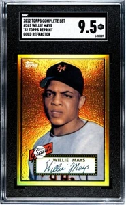 2012 TOPPS 1952 WILLIE MAYS RC #261 GOLD REFRACTOR SGC 9.5 MINT + - Picture 1 of 2