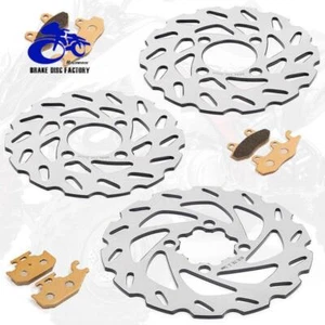 3 x Front Rear Brake Disc Rotors & Pads For Yamaha Raptor 700 700R YFM700R 06-12 - Bild 1 von 20